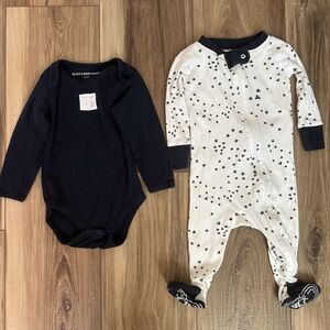 Burt’s Bees Baby Lot of 2 | 3–6 Months | Organic Cotton | EUC